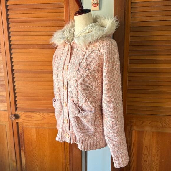 J-Fashion Kawaii Gyaru Liz Lisa x My Melody Pink White Hooded Sweater Jacket L - Picture 5 of 10